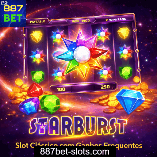 slots Starburst NetEnt com joias coloridas
